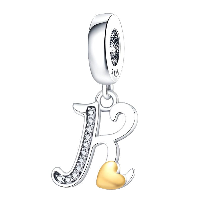 Liora Atelier Cursive Gold Heart Letter A~Z Alphabet Charm