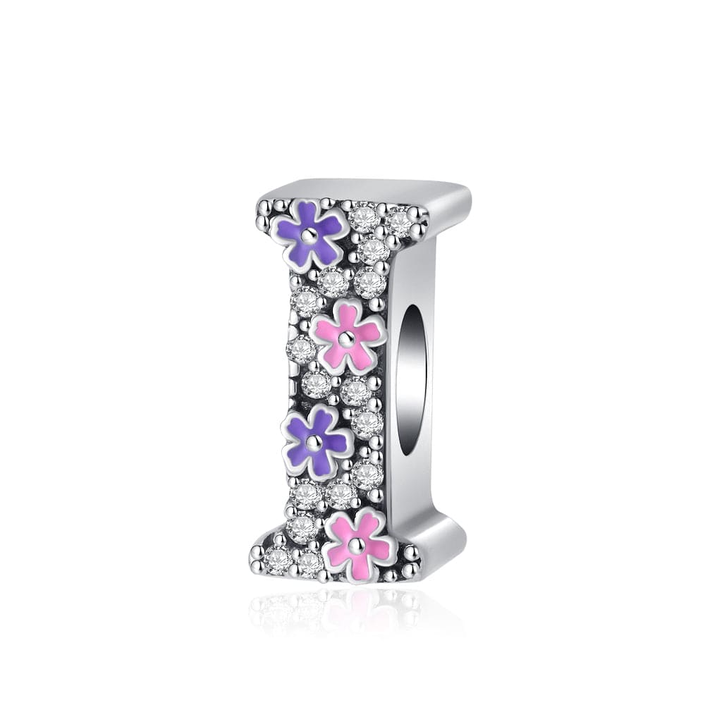 Liora Atelier Pink & Purple Flower Letter A~Z Alphabet Charm