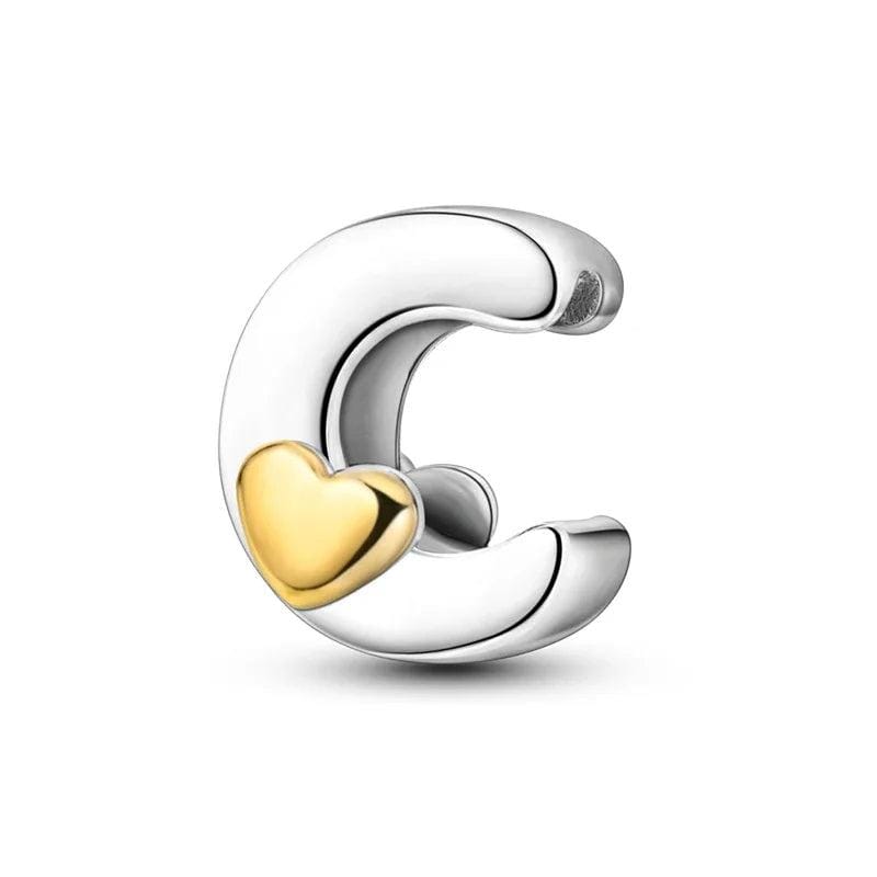 Liora Atelier Gold Heart Letter A~Z Alphabet Charm