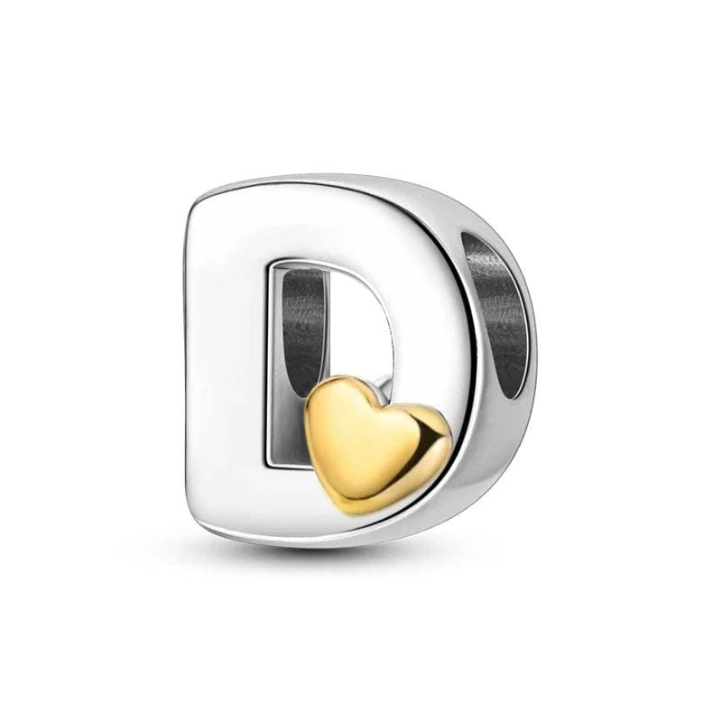 Liora Atelier Gold Heart Letter A~Z Alphabet Charm