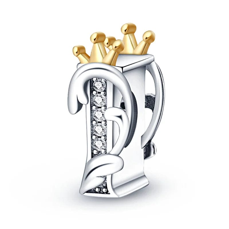 Liora Atelier Crowned Royal Letter A~Z Alphabet Charm