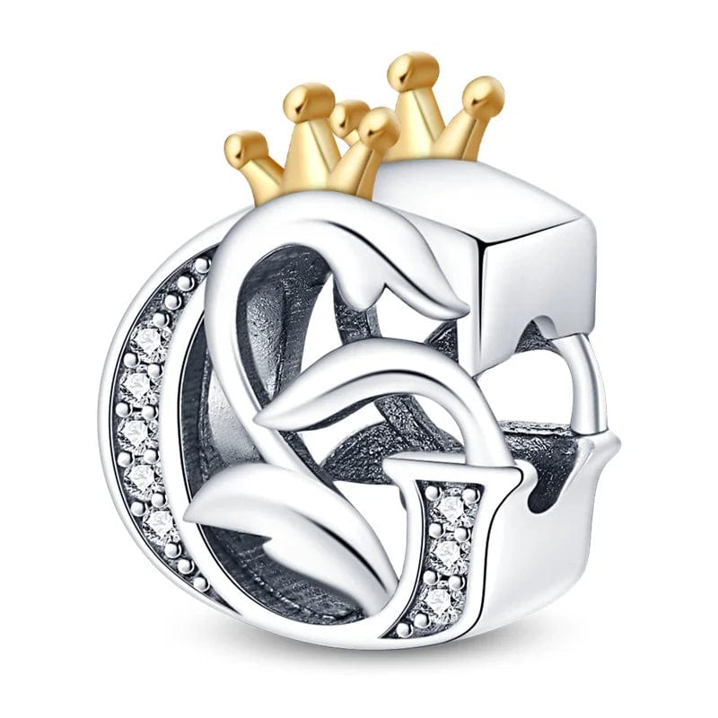 Liora Atelier Crowned Royal Letter A~Z Alphabet Charm