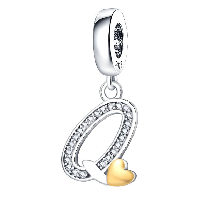 Liora Atelier Cursive Gold Heart Letter A~Z Alphabet Charm