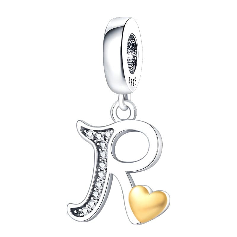 Liora Atelier Cursive Gold Heart Letter A~Z Alphabet Charm
