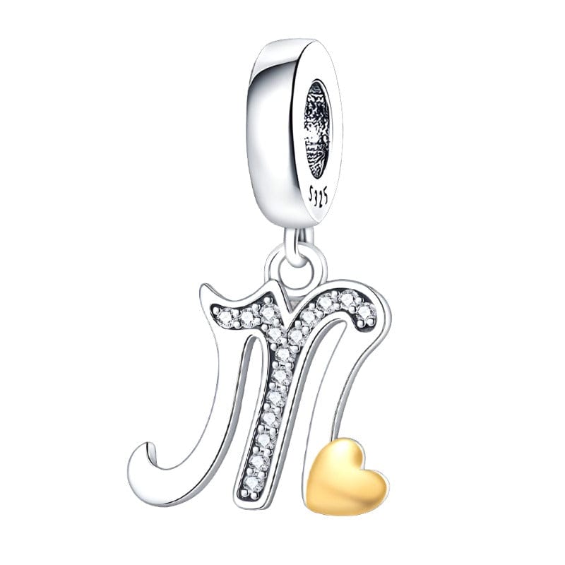 Liora Atelier Cursive Gold Heart Letter A~Z Alphabet Charm