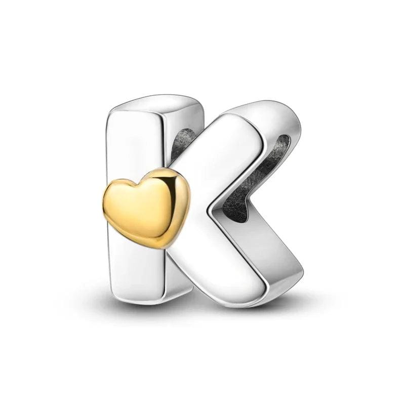 Liora Atelier Gold Heart Letter A~Z Alphabet Charm