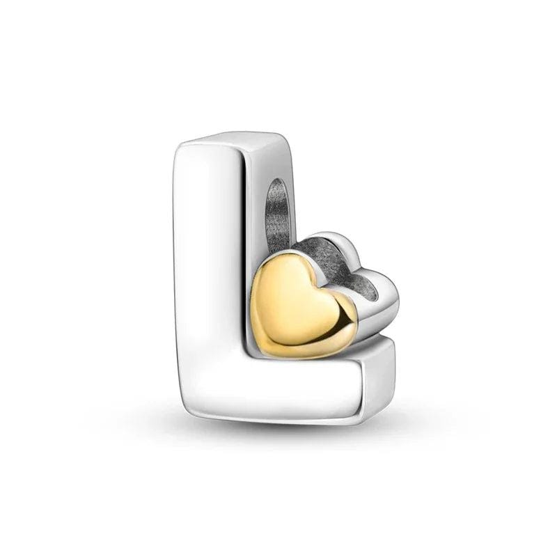 Liora Atelier Gold Heart Letter A~Z Alphabet Charm