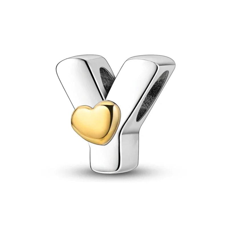 Liora Atelier Gold Heart Letter A~Z Alphabet Charm