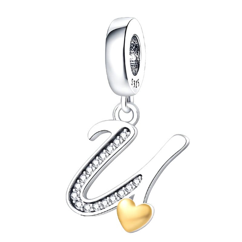 Liora Atelier Cursive Gold Heart Letter A~Z Alphabet Charm