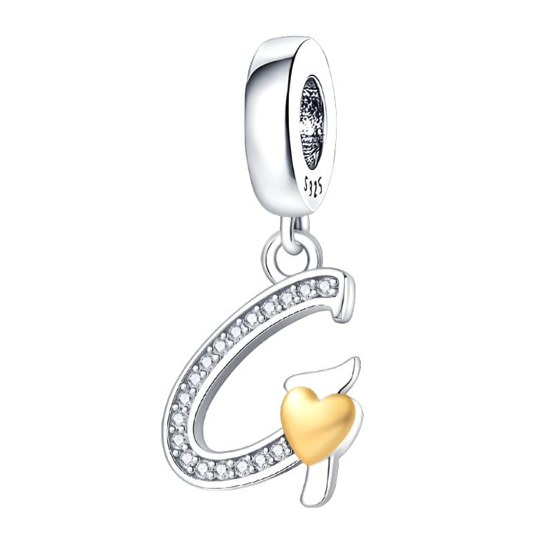 Liora Atelier Cursive Gold Heart Letter A~Z Alphabet Charm