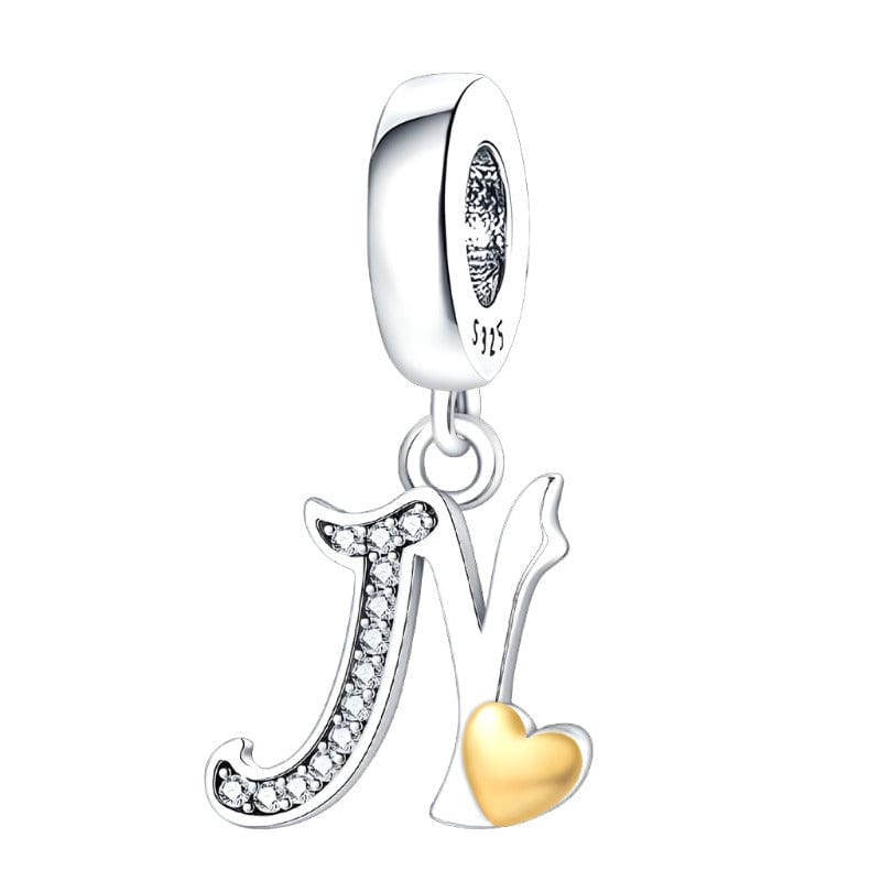 Liora Atelier Cursive Gold Heart Letter A~Z Alphabet Charm