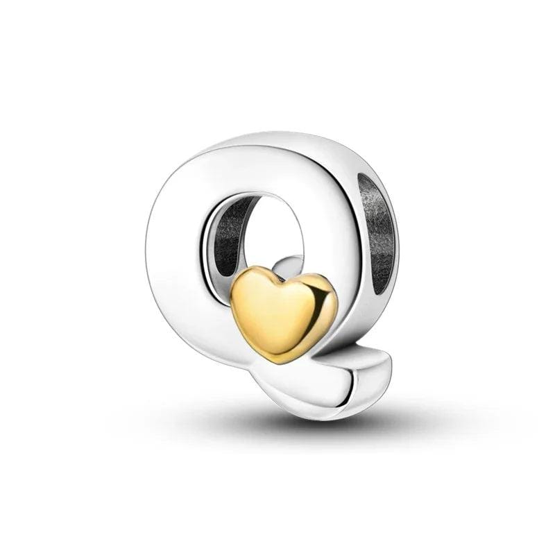 Liora Atelier Gold Heart Letter A~Z Alphabet Charm