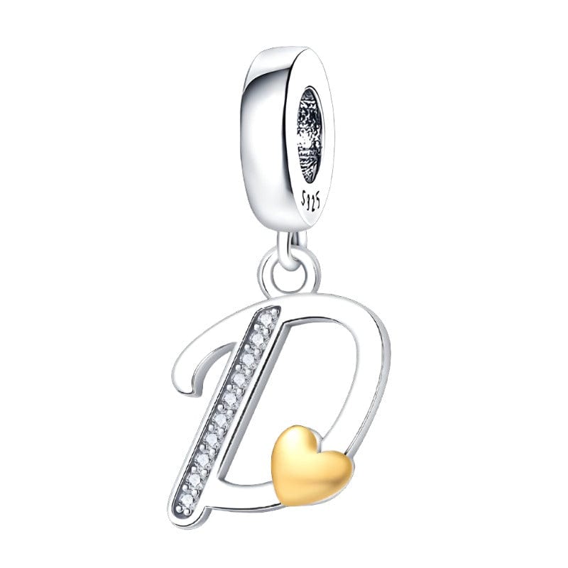 Liora Atelier Cursive Gold Heart Letter A~Z Alphabet Charm