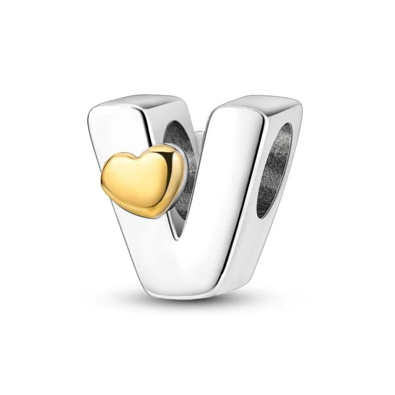 Liora Atelier Gold Heart Letter A~Z Alphabet Charm