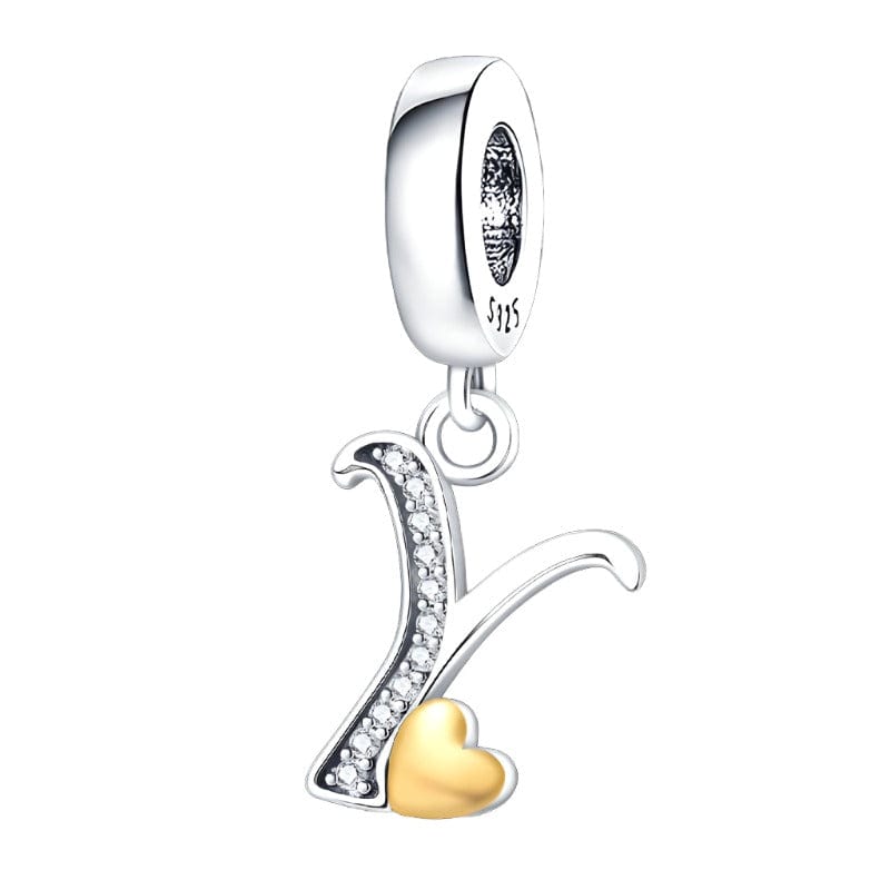 Liora Atelier Cursive Gold Heart Letter A~Z Alphabet Charm