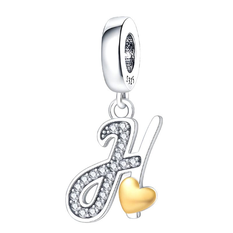 Liora Atelier Cursive Gold Heart Letter A~Z Alphabet Charm