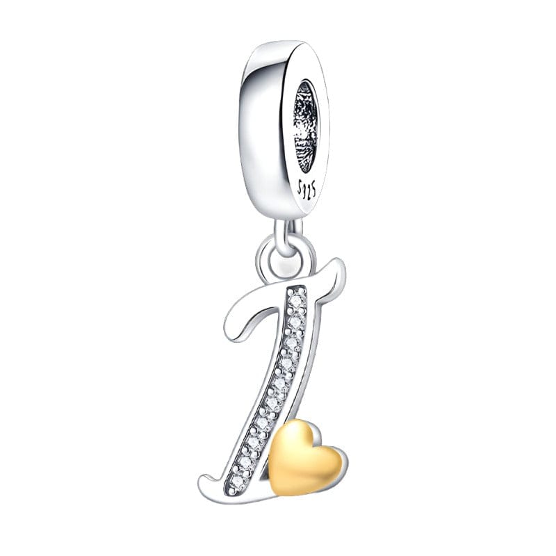 Liora Atelier Cursive Gold Heart Letter A~Z Alphabet Charm