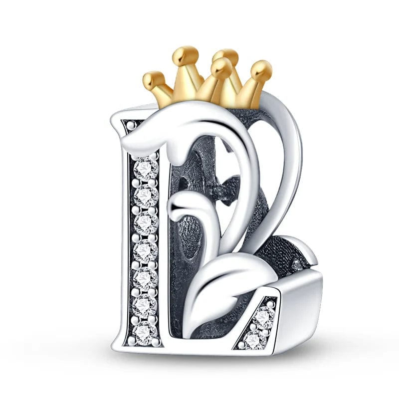 Liora Atelier Crowned Royal Letter A~Z Alphabet Charm