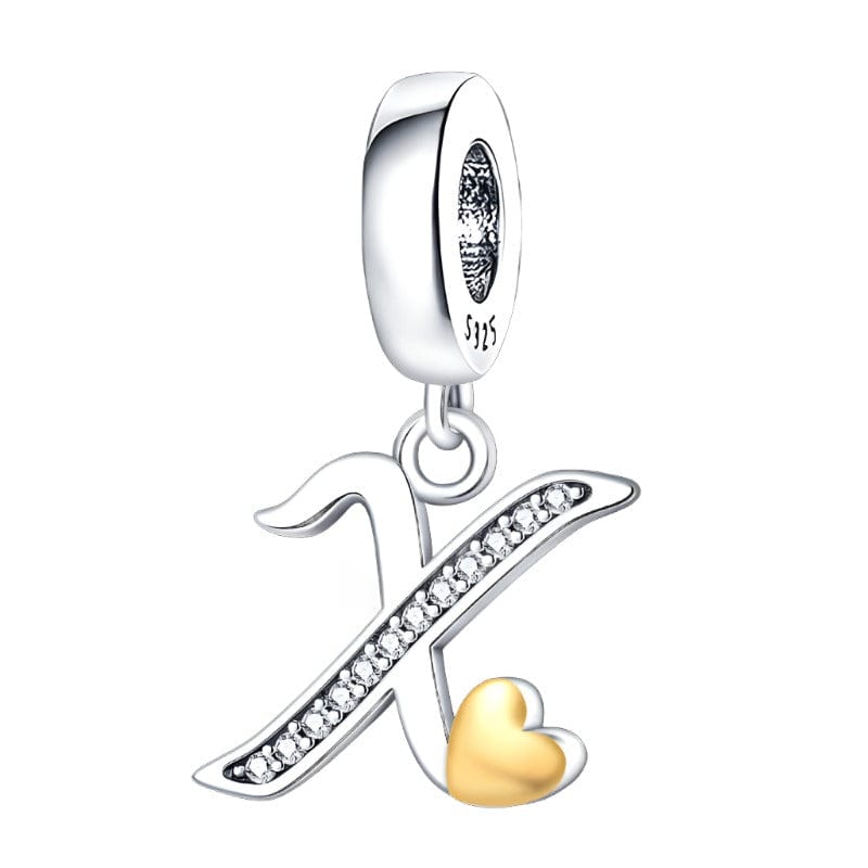 Liora Atelier Cursive Gold Heart Letter A~Z Alphabet Charm