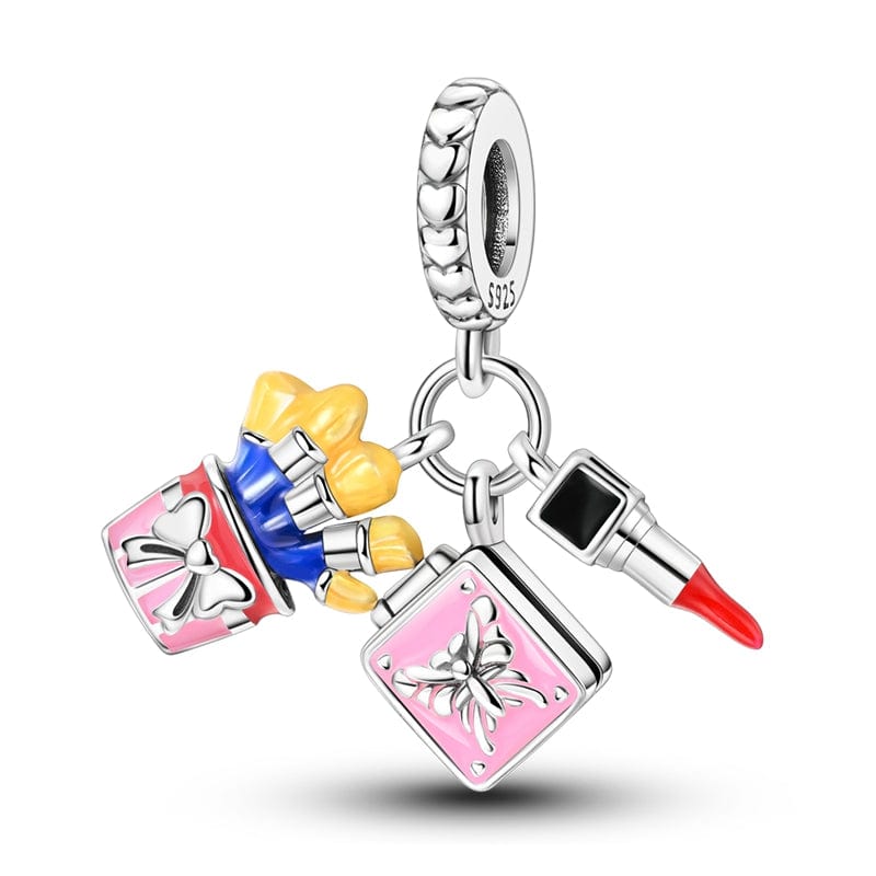 Liora Atelier Lipstick, Compact, & Makeup Brush Charm