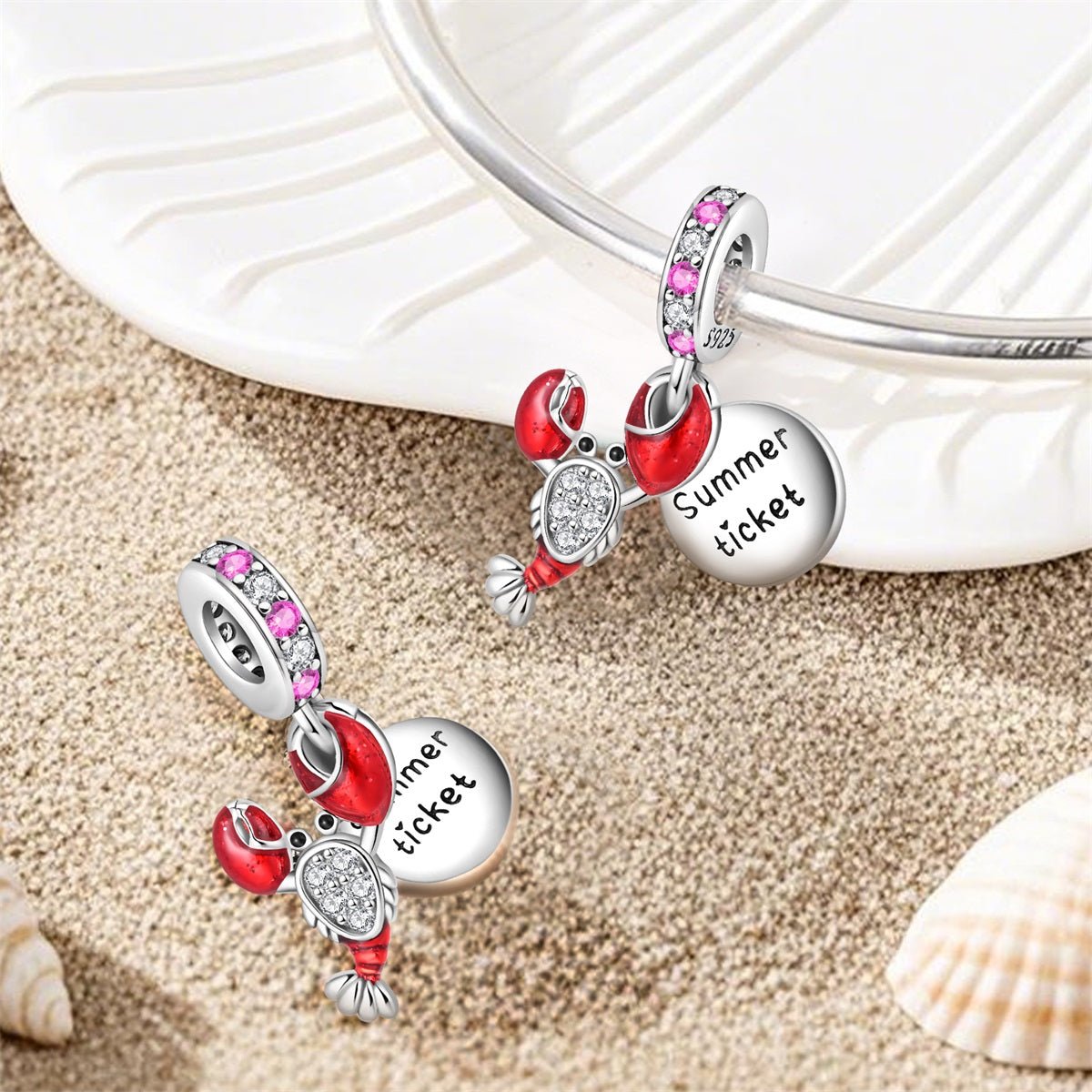Liora Atelier Lobster & Summer Ticket Dangle Charm