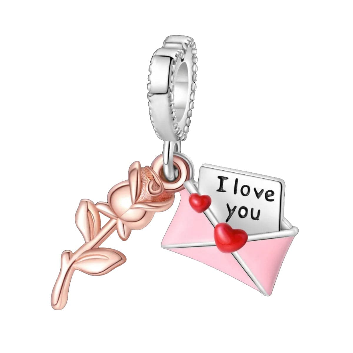 Liora Atelier Love Letter & Rose Dangle Charm
