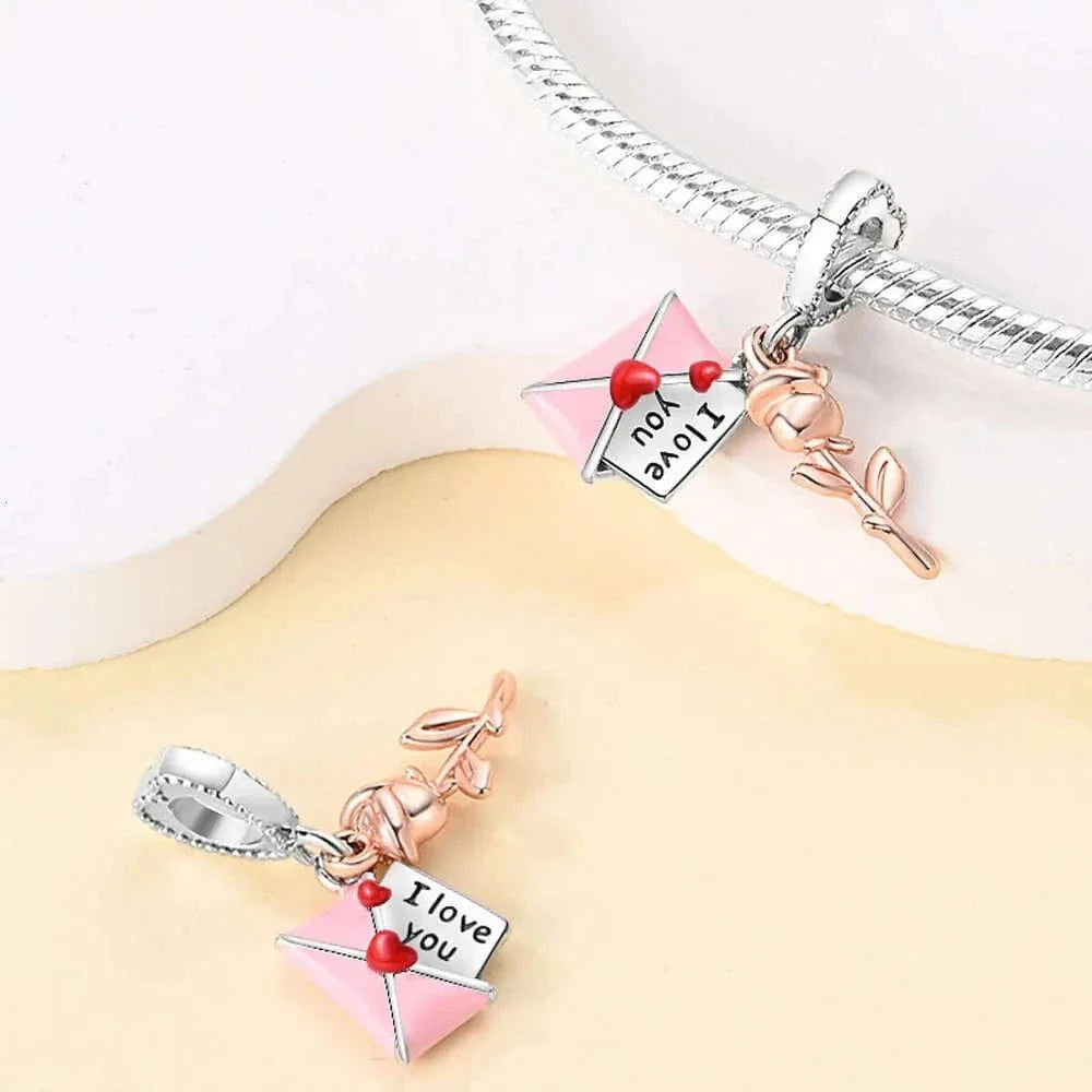 Liora Atelier Love Letter & Rose Dangle Charm