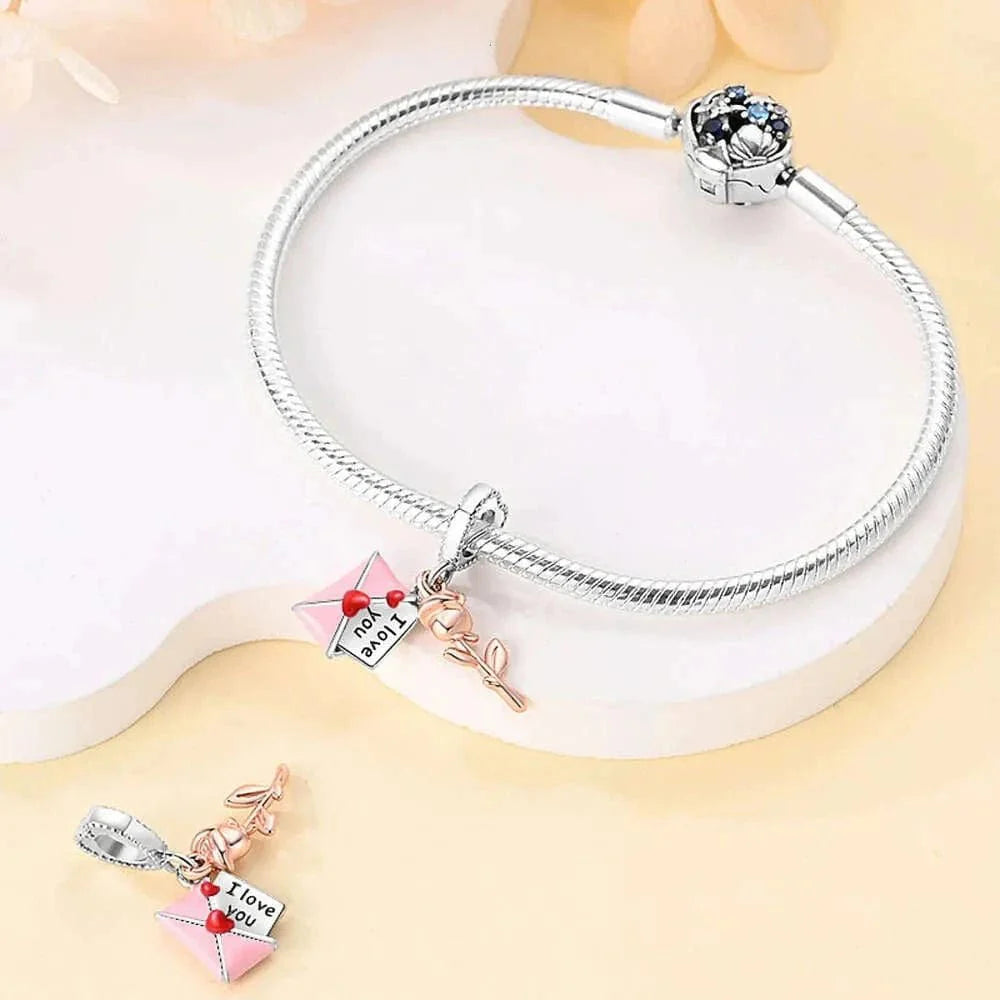 Liora Atelier Love Letter & Rose Dangle Charm