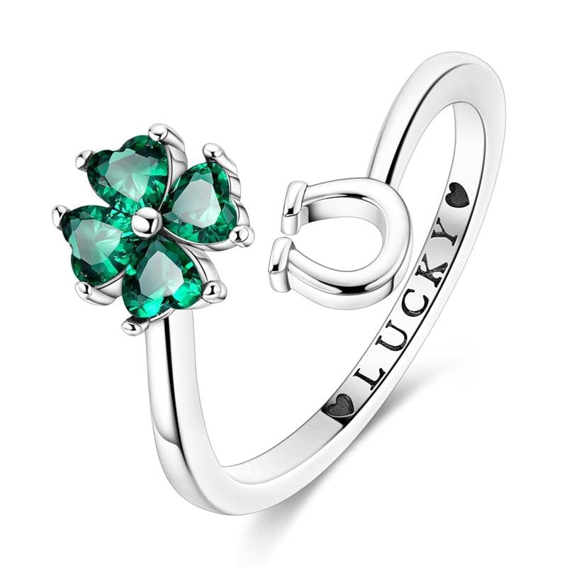 Liora Atelier Lucky Charm Four - Leaf Clover & Horseshoe Ring