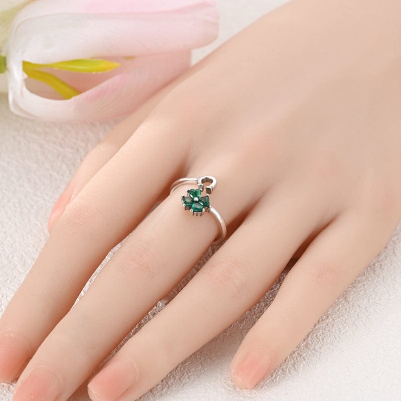 Liora Atelier Lucky Charm Four - Leaf Clover & Horseshoe Ring