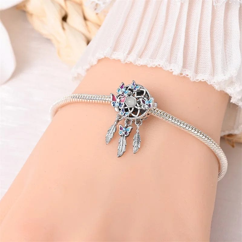 Liora Atelier Luminous Butterflies Dreamcatcher Dangle Charm