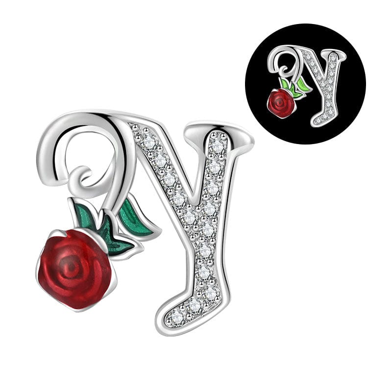 Liora Atelier Luminous Rose Letter A~Z Alphabet Charm