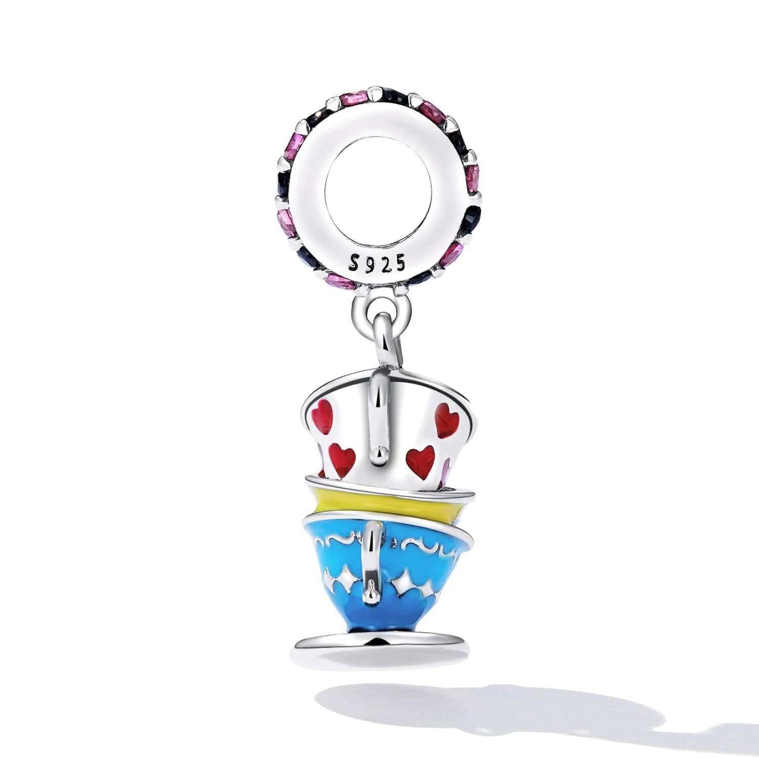 Liora Atelier Mad Hatter’s Stacked Teacups Dangle Charm