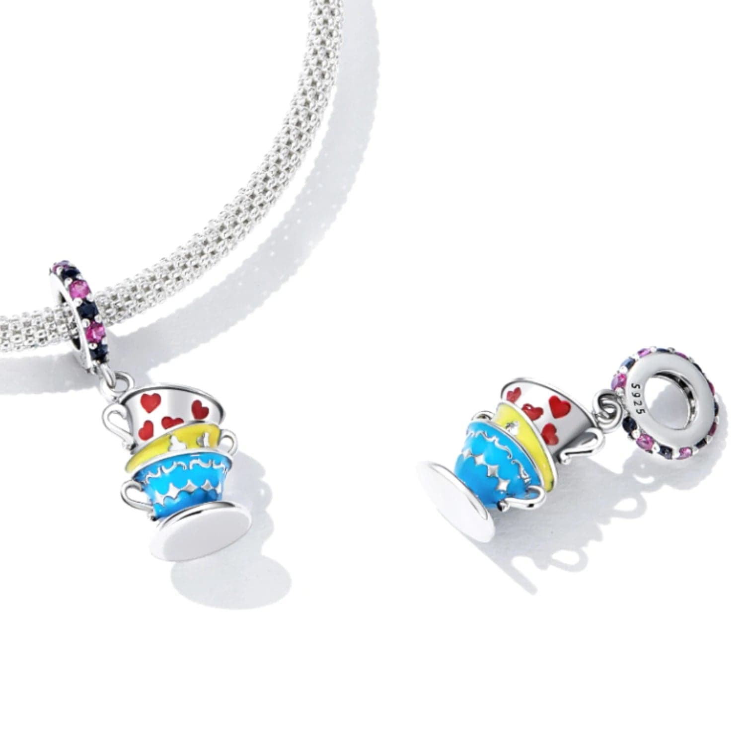 Liora Atelier Mad Hatter’s Stacked Teacups Dangle Charm