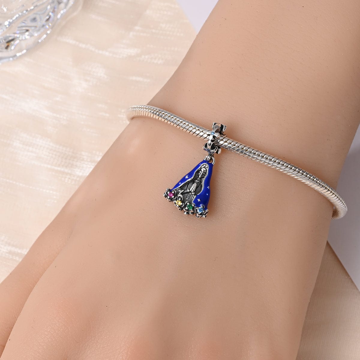 Liora Atelier Madonna Charm with Colorful Gemstone Accents