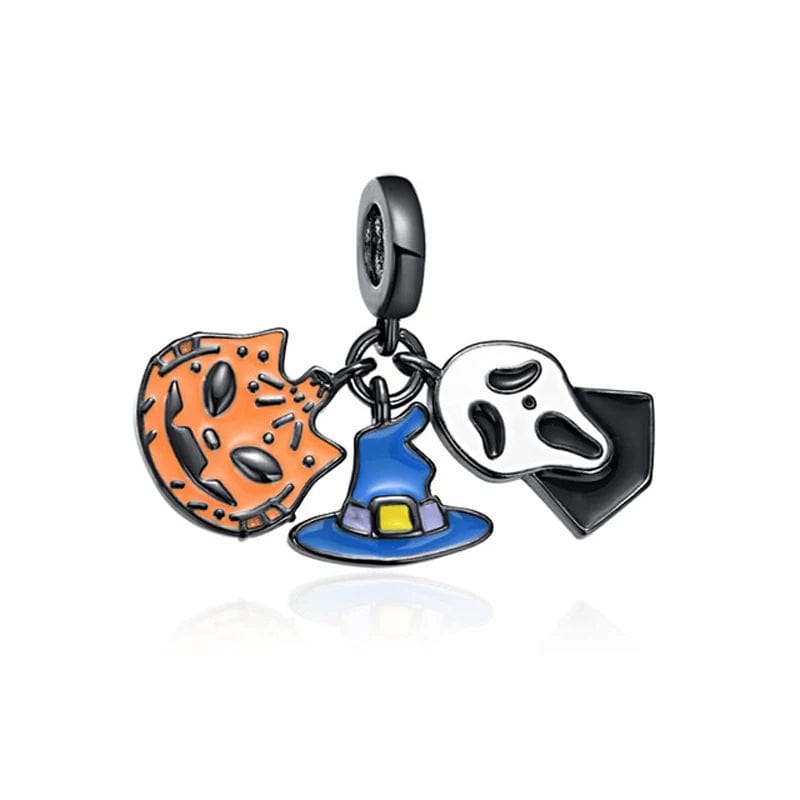 Liora Atelier Masked Horror, Scary Faces and Witch Hat Halloween Charm