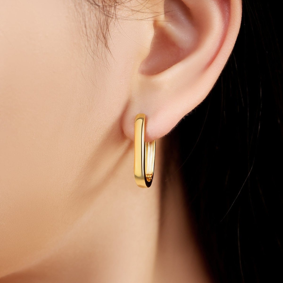 Liora Atelier Minimalist Sleek Hoop Earrings