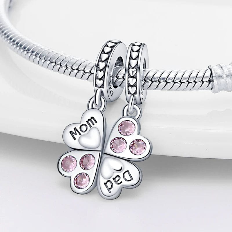 Liora Atelier Mom And Dad Clover Double Dangle Charm