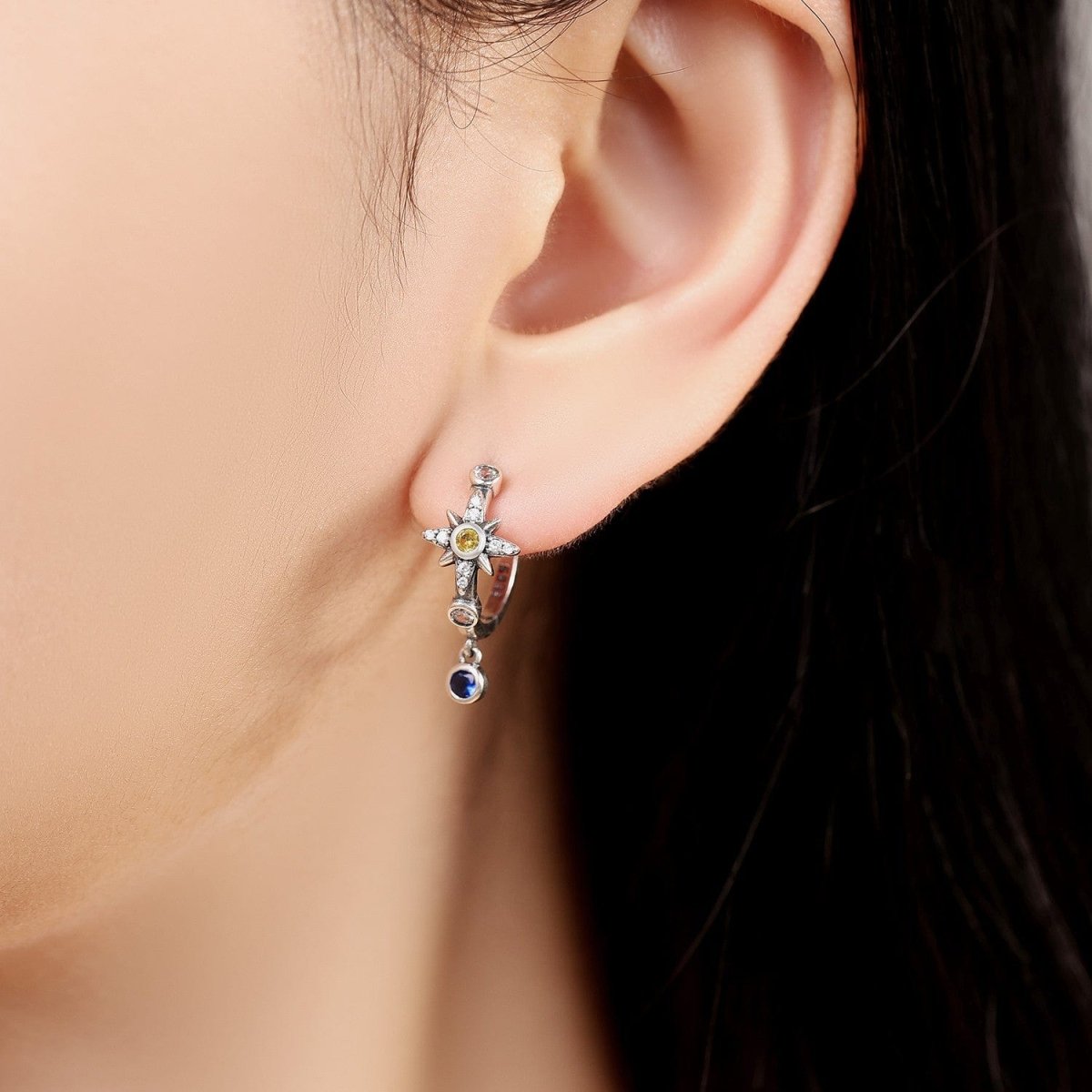 Liora Atelier Moon & Star Celestial Charm Hoops