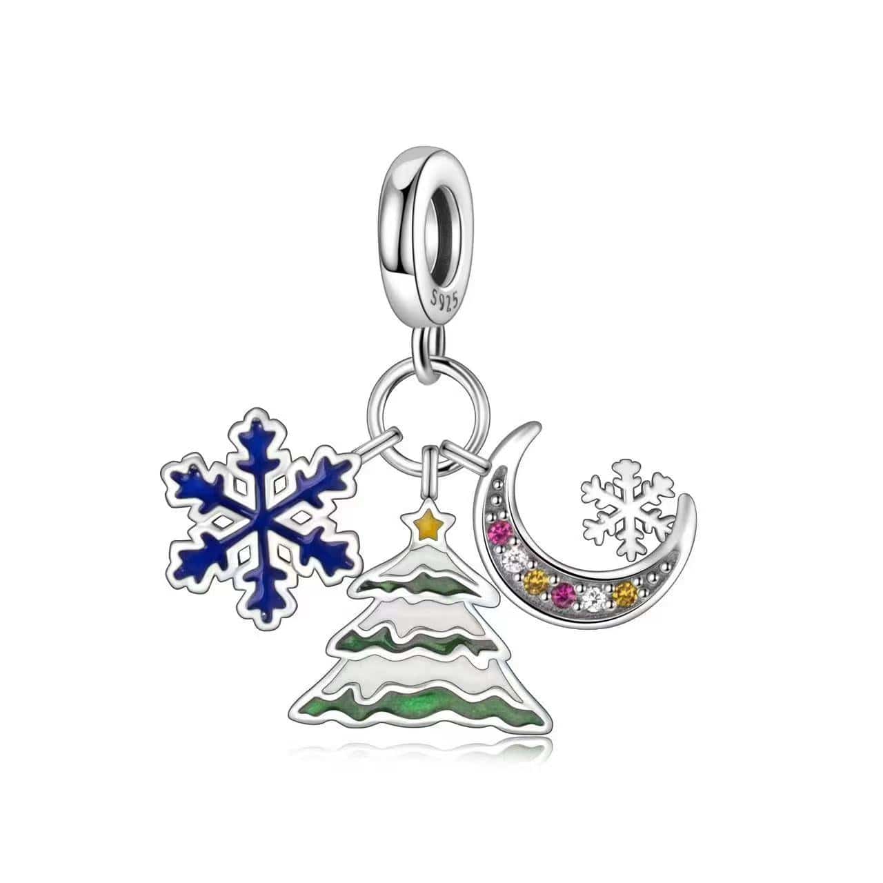 Liora Atelier Moonlit Christmas Tree & Snowflake Charm