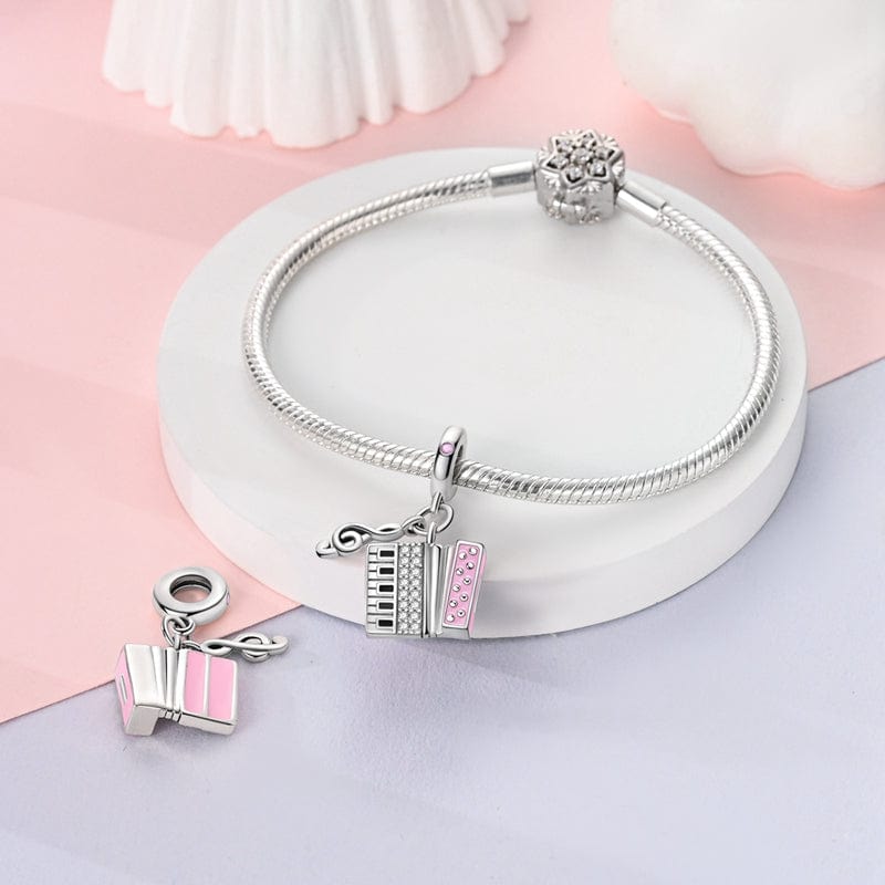 Liora Atelier Musical Accordion & Treble Clef Double Dangle Charm