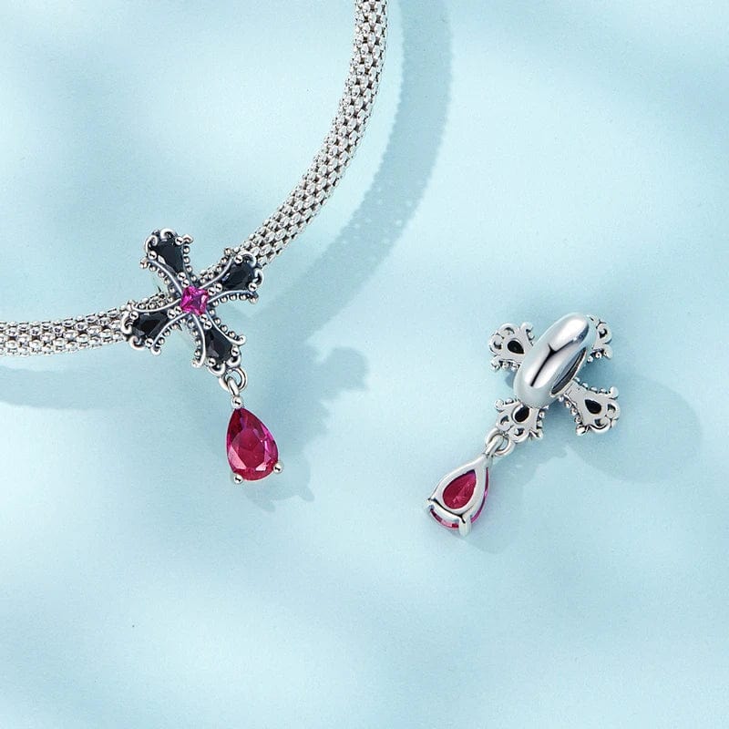 Liora Atelier Mystery Black Gothic Cross Charm