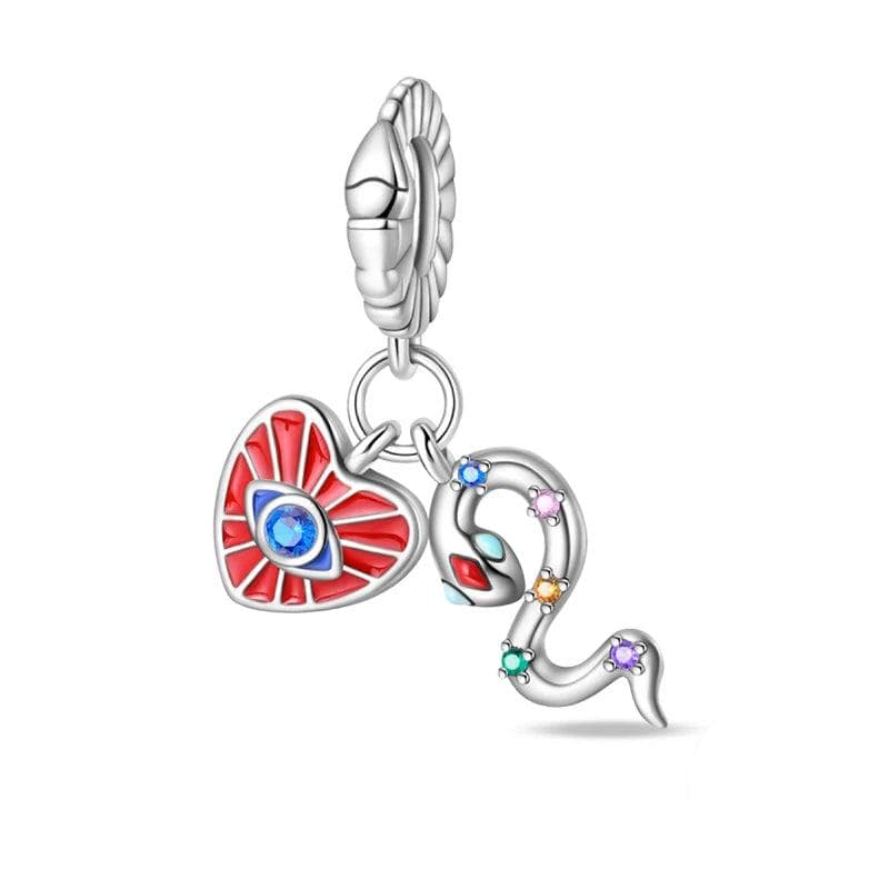 Liora Atelier Mystic Heart & Serpent Double Dangle Charm