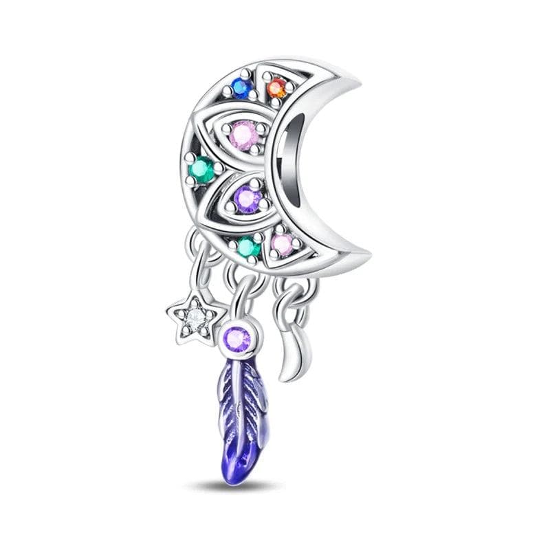 Liora Atelier Mystical Crescent Moon Dreamcatcher Charm