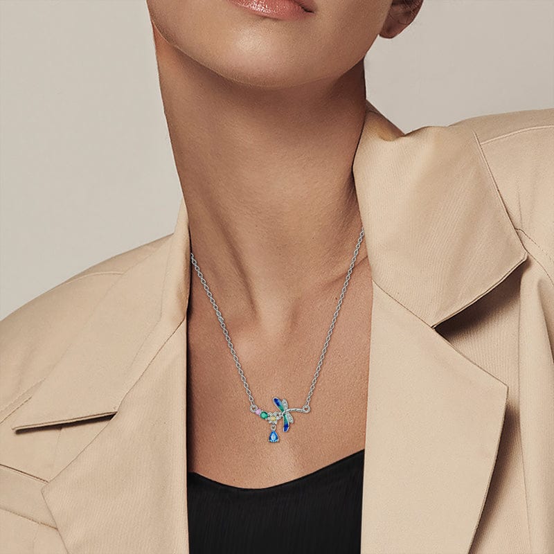 Liora Atelier Mystical Dragonfly Crystal Necklace