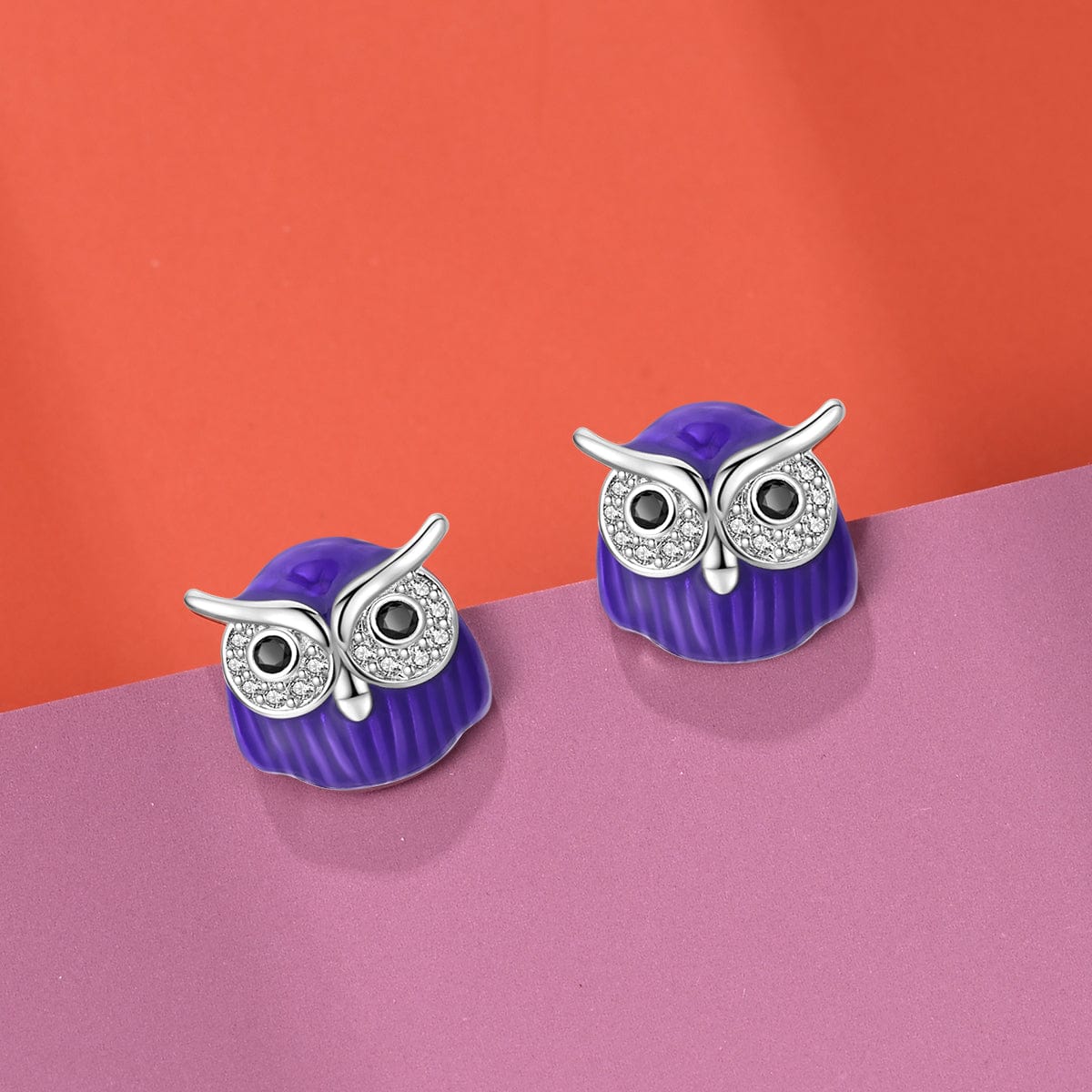 Liora Atelier Mystical Night Owl Crystal Stud Earrings
