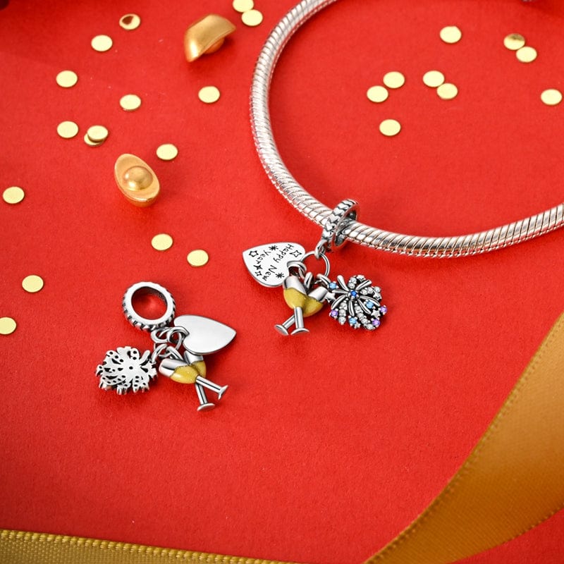 Liora Atelier New Year's Celebration Champagne & Fireworks Charm