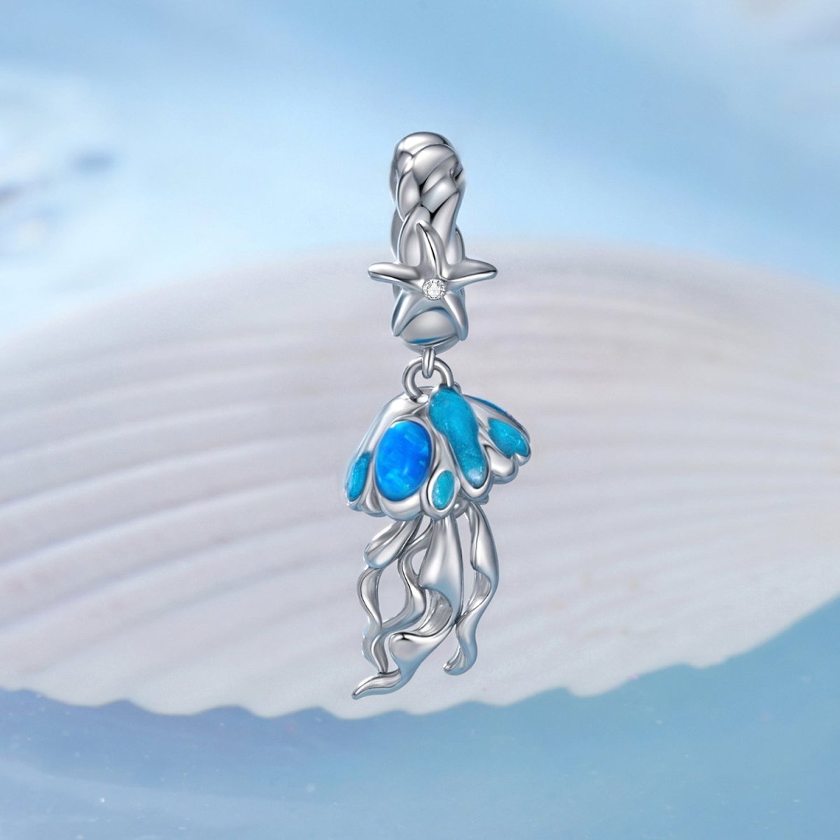 Liora Atelier Ocean Blue Jellyfish Dangle Charm