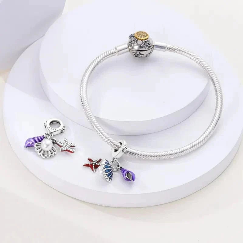 Liora Atelier Ocean Seashell Starfish Triple Dangle Charm