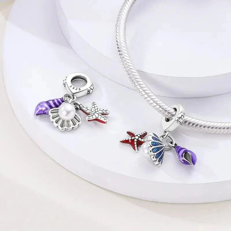 Liora Atelier Ocean Seashell Starfish Triple Dangle Charm